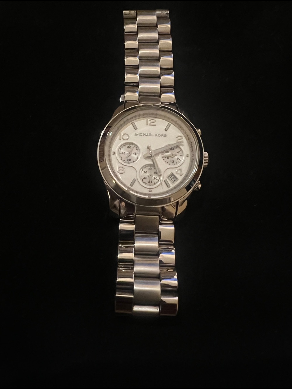 Michael Kors Silver Stainless Steel Chronograph Watch
